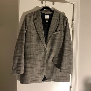 Oversized Plaid Blazer